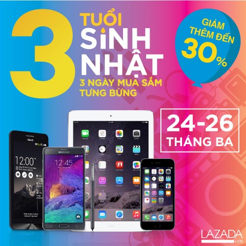 Thả ga mua sắm với khuyến mãi mừng sinh nhật cùng Lazada.vn - 1