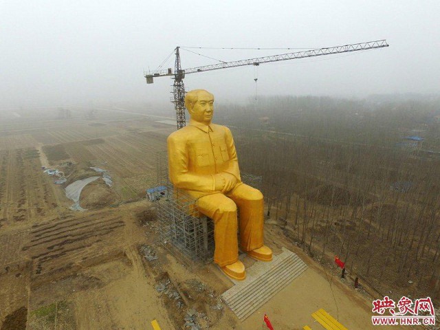 Trung Quốc xây tượng Chủ tịch Mao cao 37m - 1