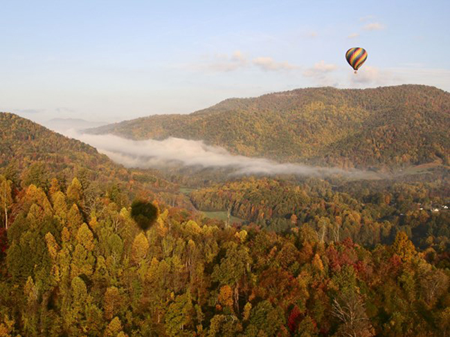 Tấm chăn mới được phủ lên vùng Asheville, một phần của rừng quốc gia Pisgah với&nbsp; những tháng nước trắng đẹp ngỡ ngàng và hàng dặm đường mòn đi bộ xuyên rừng. Ảnh: Phyllis Barnard
