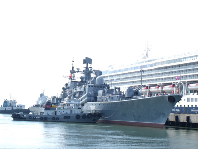 Cận cảnh tàu khu trục chống ngầm của Nga đến Đà Nẵng - 1