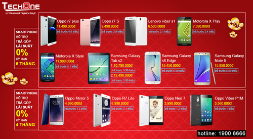 TechOne hỗ trợ trả góp 0% khi mua Smartphone dịp tết - 3
