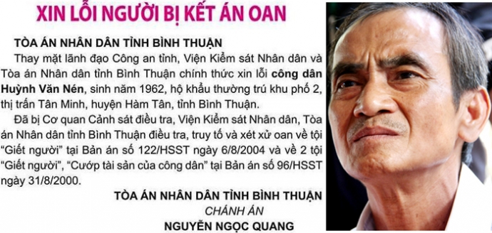 Cơ quan điều tra thụ lý đơn tố cáo của ông Huỳnh Văn Nén - 1