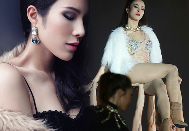 Diệp Lâm Anh sexy từ các shot ảnh thời trang tới khi lên sân khấu với áo choàng lông. 