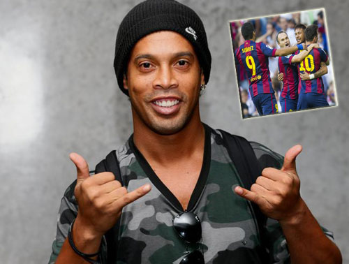 Trở lại Barca, Ronaldinho nói mê mẩn xem Messi, Neymar - 1