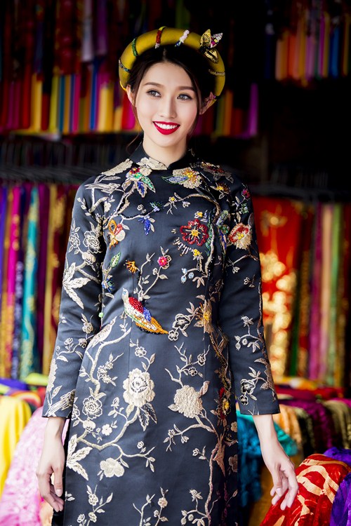 Quỳnh Châu đẹp rạng rỡ với áo dài truyền thống-Bí quyết 