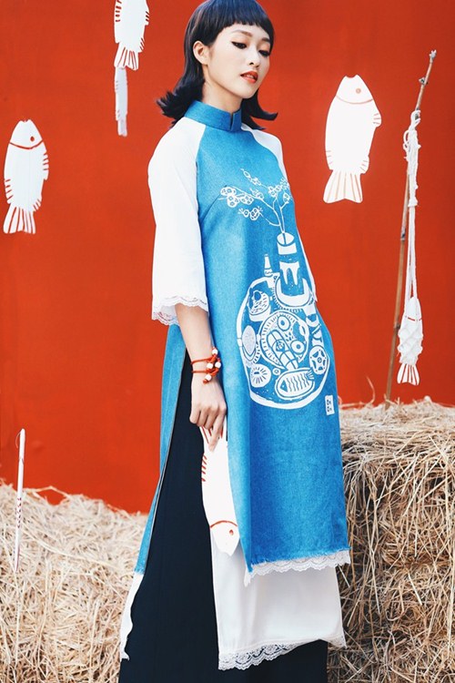 Những mẫu áo dài cách tân làm say lòng mỹ nhân Việt - 12
