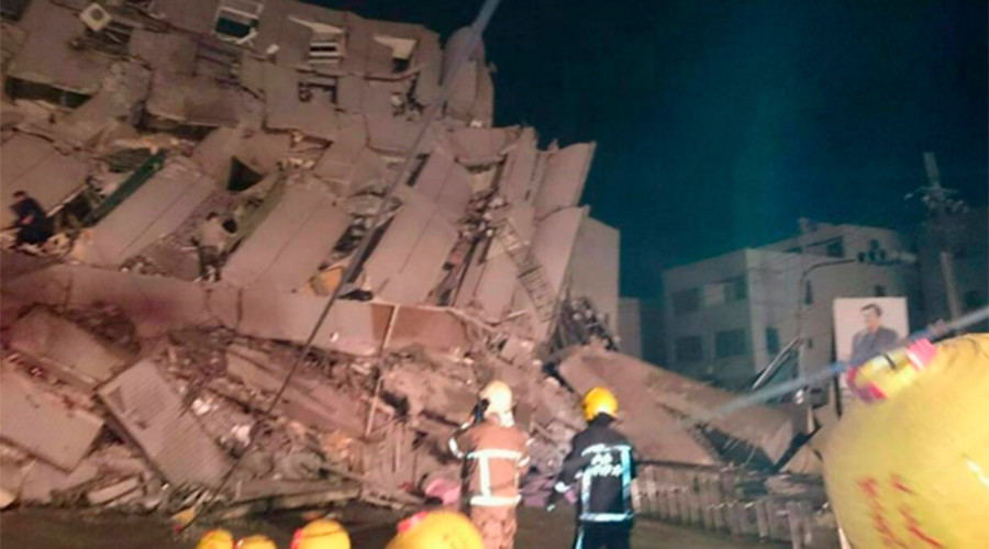 Động đất 6,4 độ richter ở Đài Loan, nhiều tòa nhà bị sập - 1
