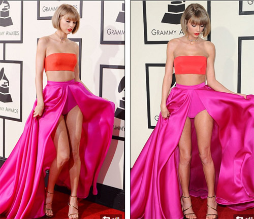 Taylor Swift tung váy khoe nội y trên thảm đỏ Grammy - 3