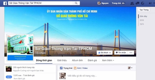Sau điện thoại nóng của Bí thư Thăng, Sở GTVT lập Facebook - 1