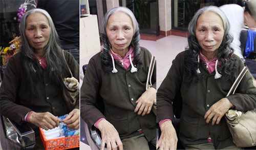 Dân mạng xôn xao vì tóc của cụ bà bán rong ở Hà Nội - 1