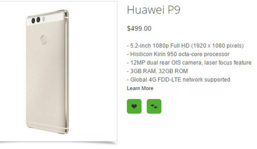 Lộ giá và cấu hình Huawei P9, P9 Max và P9 Lite - 2