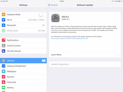 Apple phát hành iOS 9.3 cho iPhone 4S trở lên - 1