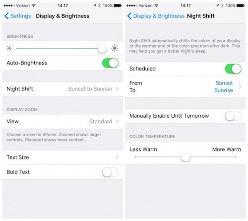 Cách sử dụng tính năng Night Shift trên iOS 9.3 - 1