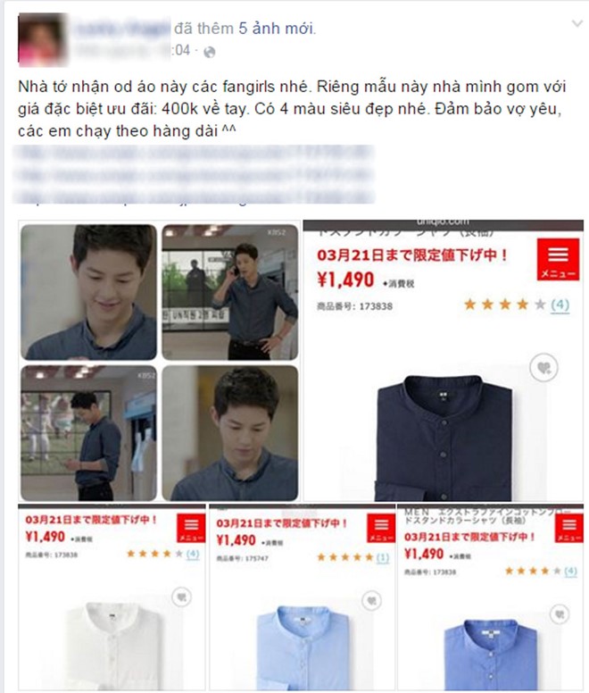 "Hốt bạc" nhờ kinh doanh sản phẩm ăn theo phim "Hậu duệ mặt trời" - 4