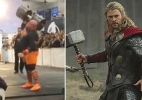 “Thần Thor” hiện đại 1 tay nâng tạ kỷ lục 140kg - 1