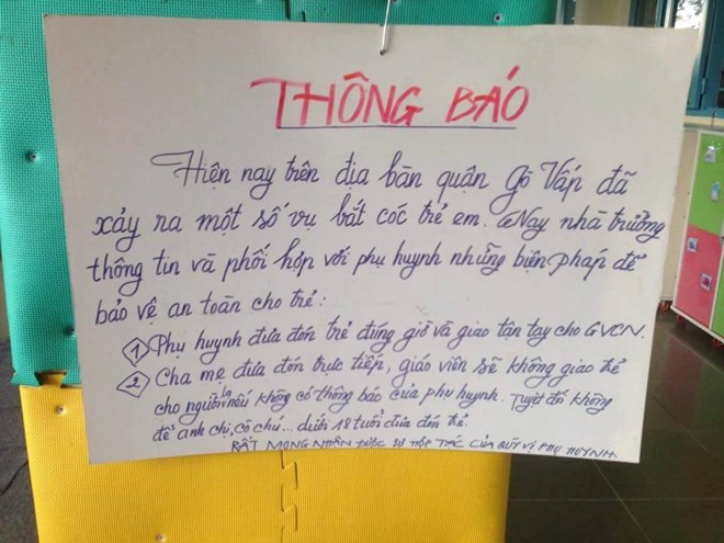 TPHCM: Trường học tự cảnh báo nạn bắt cóc học sinh với phụ huynh - 4
