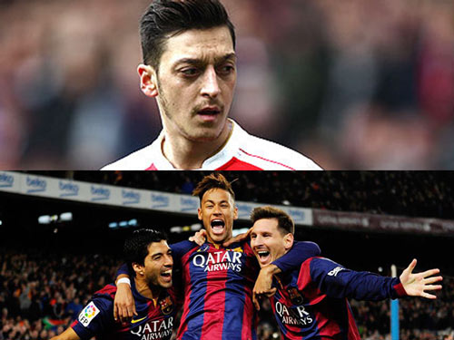 Barca đổi 3 cầu thủ lấy Ozil, fan Arsenal đòi MSN - 1