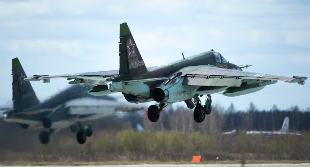 Máy bay chiến đấu Su-25 rơi ở Nga - 1