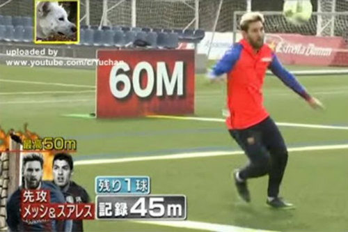 Messi - Suarez đến Nhật, biểu diễn chuyền 50m siêu đẳng - 1