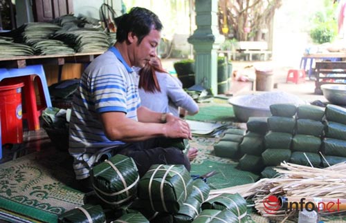 Nghệ An: Đặc sản bánh chưng Vĩnh Hòa hối hả vào vụ Tết - 6