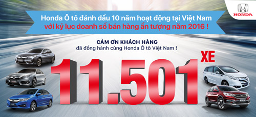 Honda ô tô đánh dấu 10 năm hoạt động tại Việt Nam với kỷ lục ấn tượng - 1