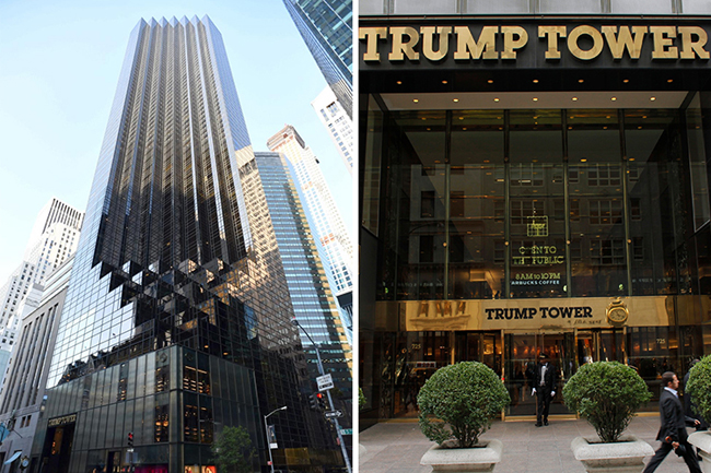 Tọa lạc tại số 725, Đại lộ số 5 Manhattan, New York, Mỹ, tòa nhà Trump Tower được vị Tổng thống tỷ phú lựa chọn để đặt văn phòng làm việc đồng thời làm nhà ở.