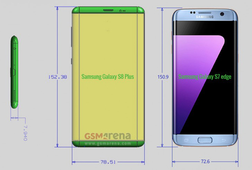 Galaxy S8 và S8 Plus mỏng hơn S7 và S7 Edge, bỏ nút Home - 1