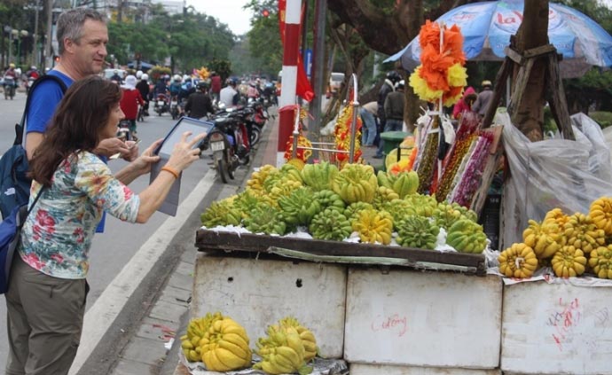 Bưởi phật thủ bạc triệu tại chợ hoa Xuân Quảng Trị - 7