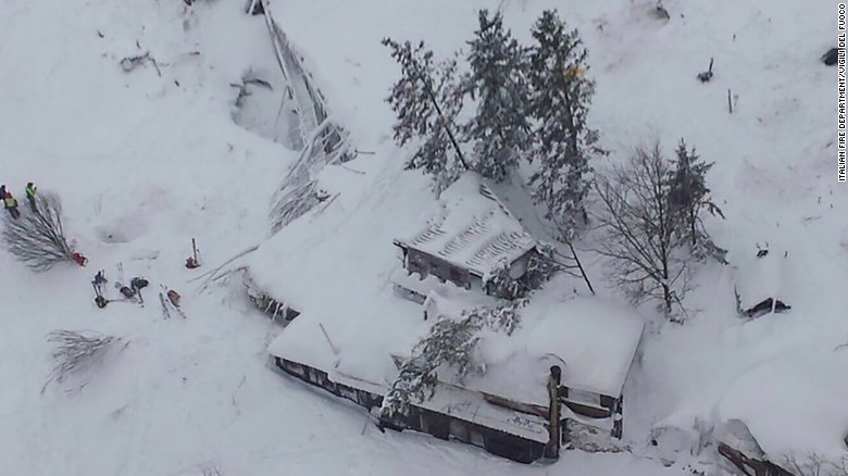 120.000 tấn tuyết đè khách sạn, 9 người sống sót cũng nhờ tuyết - 1