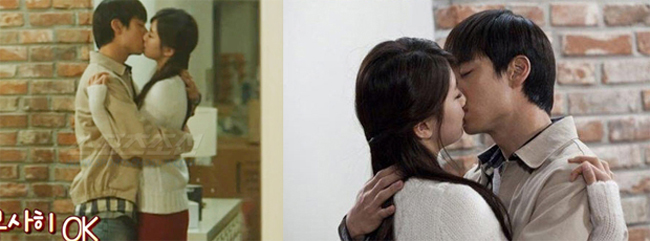 Với bạn diễn Lee Je Hoon, Suzy cũng có cảnh quay "khóa môi" đầy lãng mạn.