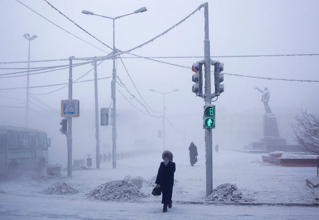 Thành phố Yakutsk gần ngôi làng Oymyakon cũng là một trong khu dân cư lạnh nhất thế giới.