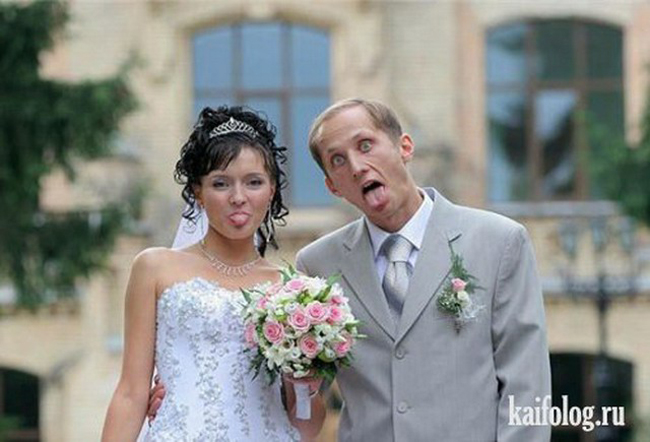Tạo hình khó đỡ khi chụp ảnh cưới.