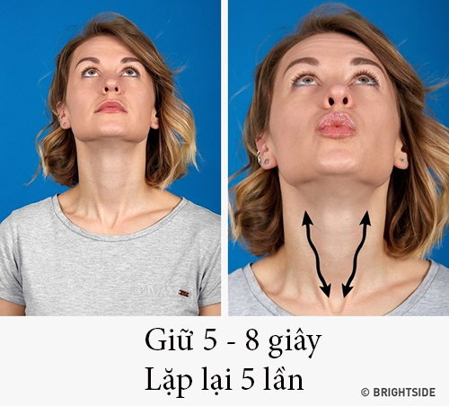 Đánh tan mỡ nọng bằng những động tác cực kì đơn giản - 5