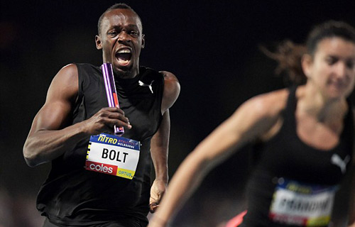 Vừa bị tước HCV Usain Bolt lại &#34;hít khói&#34; ở đường chạy - 2