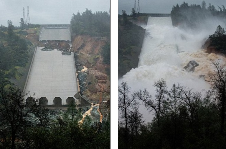 Đập cao nhất nước Mỹ nguy cơ vỡ, 18 vạn dân phải sơ tán - 1