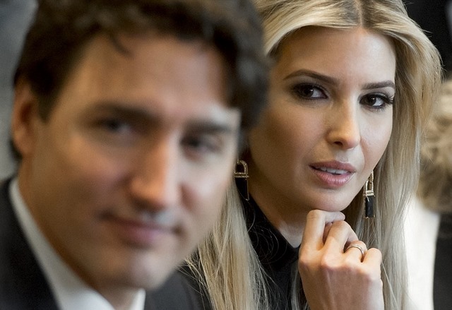 Con gái Trump &#34;choáng&#34; khi gặp Thủ tướng Canada điển trai - 1