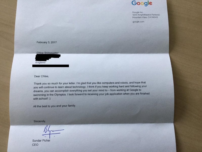 Cô bé 7 tuổi viết thư tay xin việc ở Google và cái kết bất ngờ - 2