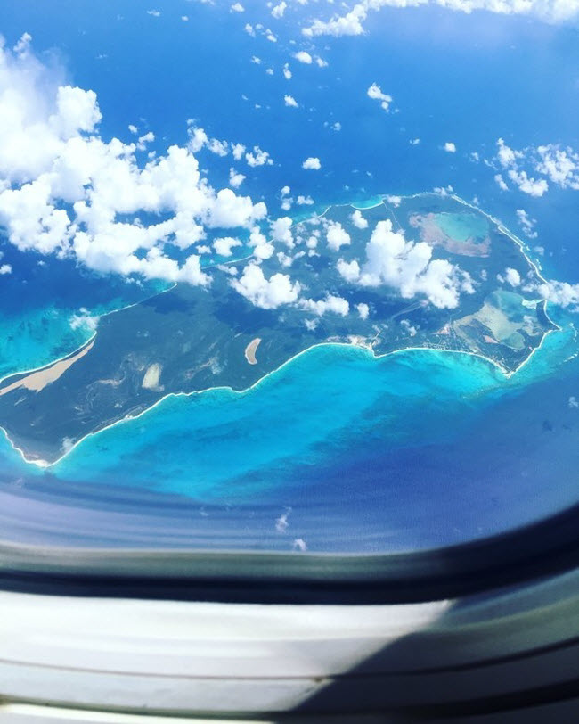 Bức ảnh quần đảo Caribbe được một du khách chụp từ trên máy bay trong hành trình tới Puerto Rico.