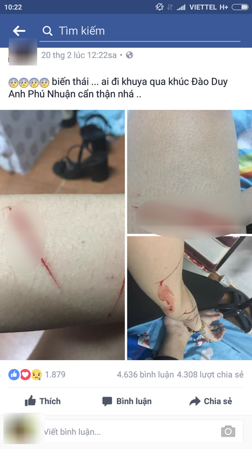 Thực hư thiếu nữ bị gã biến thái rạch tay ở Phú Nhuận - 1