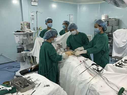 Bệnh viện tuyến huyện phẫu thuật cứu bệnh nhân vỡ thai ngoài tử cung - 1