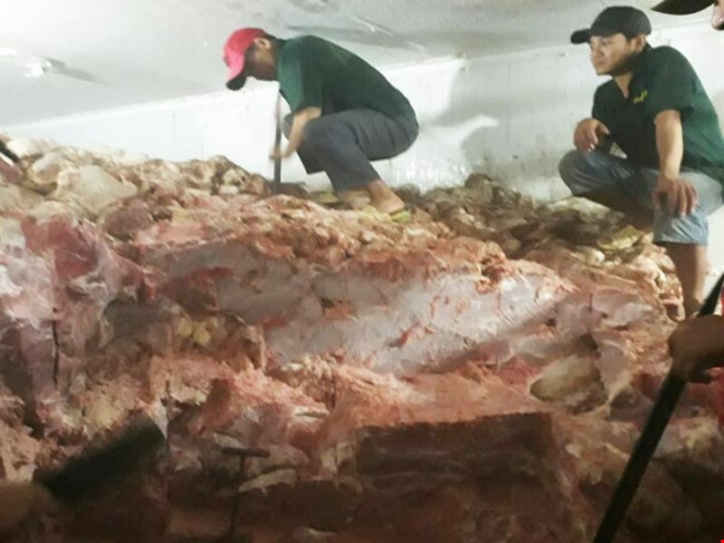 Hơn 30 tấn thịt heo không nguồn gốc suýt ra thị trường - 1