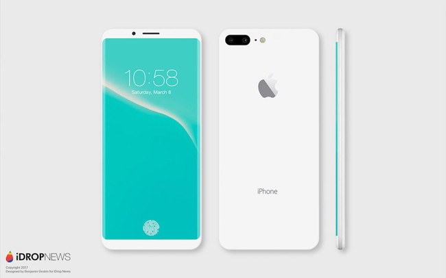 Nhà thiết kế Benjamin Geskin vừa cho chúng ta chiêm ngưỡng một mẫu concept iPhone 8 bản màu trắng Jet White vô cùng cao cấp và tinh tế.