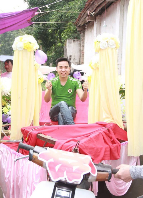 Độc đáo màn rước dâu bằng xe chở lúa ở Thanh Hóa - 6