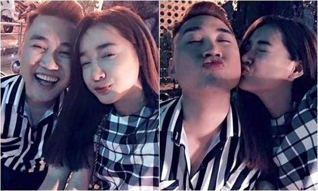 Nhã Phương khá vô tư khi gặp gỡ các đồng nghiệp. Cô chụp ảnh kỷ niệm và nhiều lần đùa giỡn hôn má Don Nguyễn.