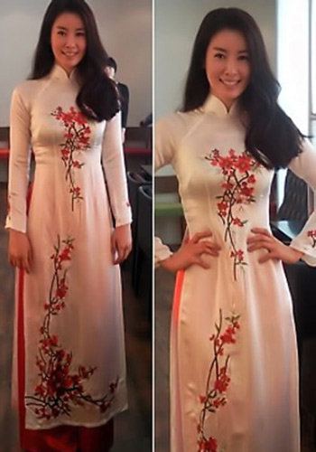 Sao ngoại trải nghiệm sức hút với áo dài - 16