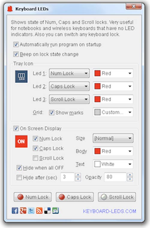 Keyboard LEDs - Hiện trạng thái bàn phím lên màn hình - 2