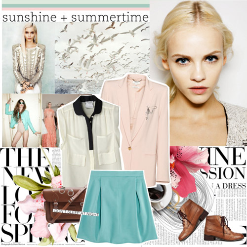 Mặc đẹp cùng màu xanh pastel - 7