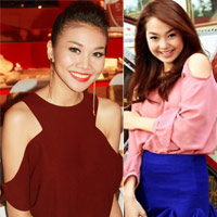 Xu hướng thời trang - Mặc áo khoét vai quyến rũ như song Hằng