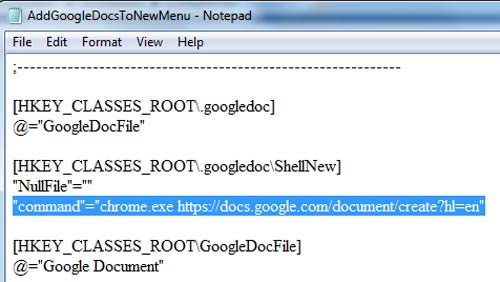Đưa Google Docs vào Menu ngữ cảnh trong Windows 7 - 2