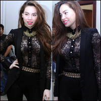 Bí quyết mặc đẹp - Hồ Ngọc Hà sexy cùng áo "xuyên thấu"